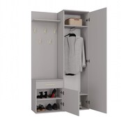 Halkast Met Kapstok en spiegel  klei