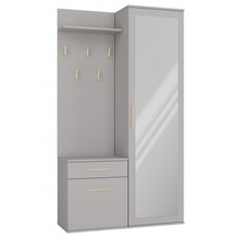 Halkast Met Kapstok en spiegel  klei