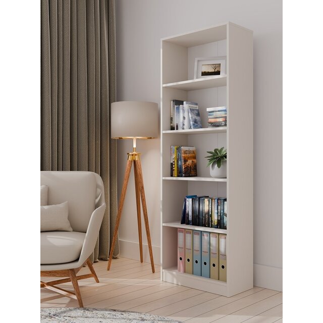 Boekenkast creme 60 cm breed 4 planken Boekenkast creme 60 cm breed 4 planken