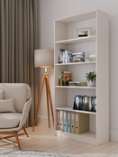 Boekenkast creme 80 cm breed  4 legplanken