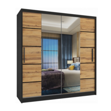 Kledingkast  zwart eiken 158 cm