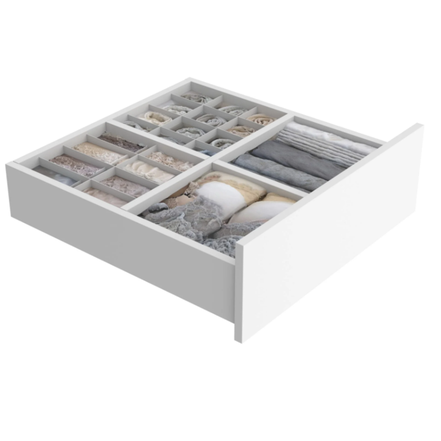 Kledingkast wit glans 235 cm  met spiegel  lades