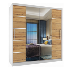 Kledingkast  wit eiken 133 cm