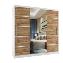 Kledingkast  wit eiken 200 cm