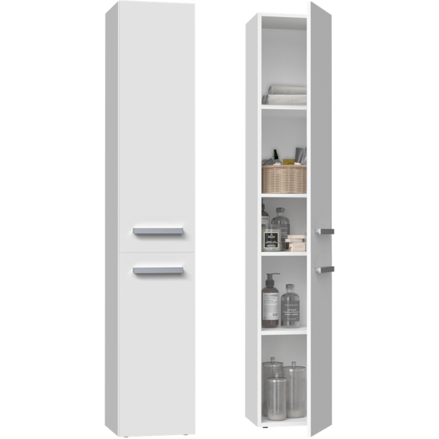 Badkamermeubel  -kolomkast  met 4 legplanken Badkamermeubel  -kolomkast  met 4 legplanken