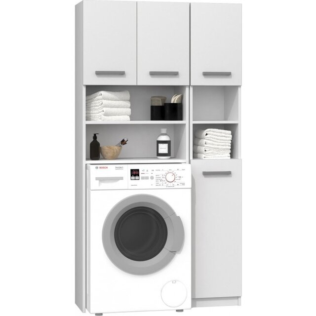 Wasmachine Ombouw Wit Met Extra Kast