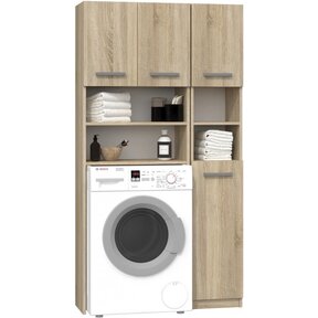 Wasmachine ombouw DK licht eiken