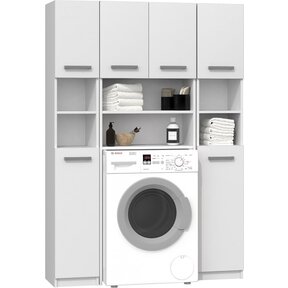 Wasmachinekast DK Met 2 kolomkasten Wit