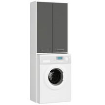 Wasmachine kast wit antraciet  DD
