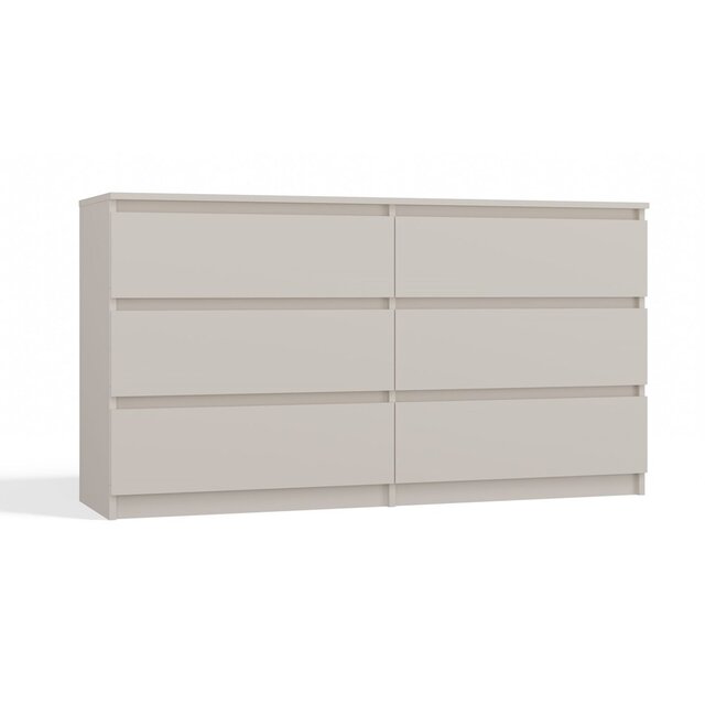 Ladekast creme 140 cm  6 lades