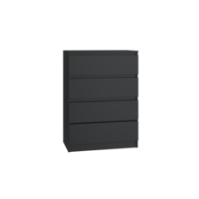 Ladekast  4 lades zwart