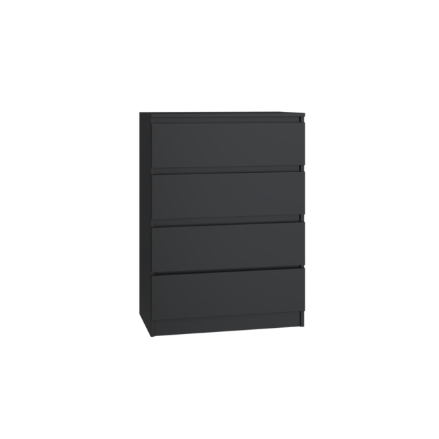 Ladekast  4 lades zwart Ladekast  4 lades zwart