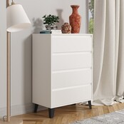 Ladekast scandi  4 lades  wit