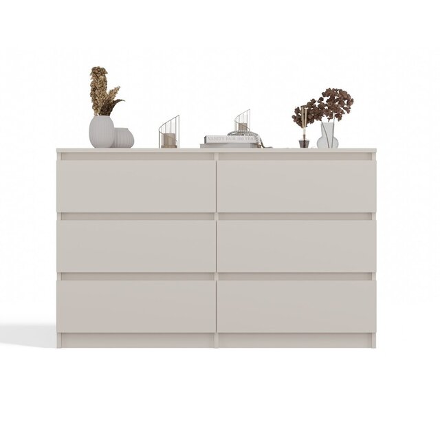 Ladekast 120cm  6 lades  creme