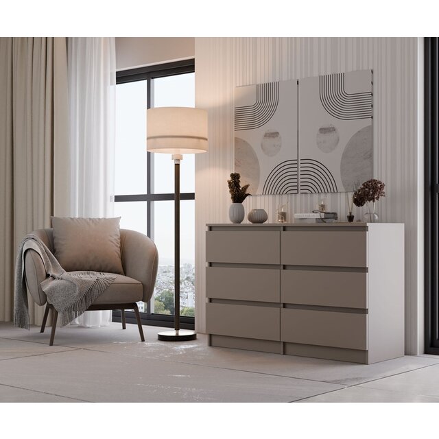 Ladekast 120cm  6 lades klei Ladekast 120cm  6 lades klei