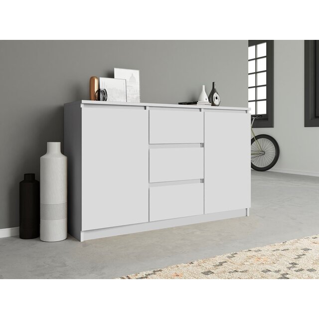 Dressoir - 120 cm 3 lades  wit