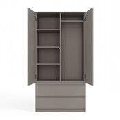 Kledingkast klei 90 cm met legplanken en roedestang  -