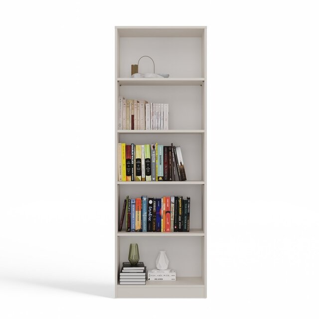Boekenkast creme 60 cm breed 4 planken Boekenkast creme 60 cm breed 4 planken