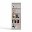 Maxy-shop Boekenkast creme 60 cm breed 4 planken