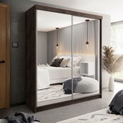 Schuifdeurkast spiegel eiken met spiegel 200 cm