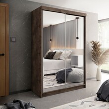 Kledingkast  eiken met spiegel  150 cm