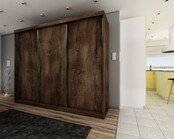 Kledingkast donker eiken 250 cm