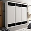 Maxy-shop Schuifdeurkast wit zwart 250