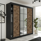 Kledingkast zwart  Vena  Zwart  Art 200 cm