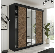 Kledingkast zwart  Vena  Zwart  Art 200 cm