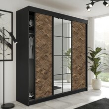 Kledingkast Vena Art zwart 200 cm