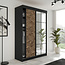 Maxy-shop Kledingkast Vena Zwart Art deco 138 cm