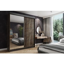 Kledingkast Amo zwart eiken 150 cm