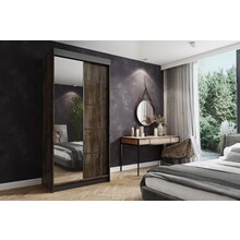 Kledingkast  amo zwart eiken 100 cm