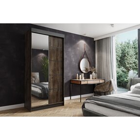 Kledingkast  amo zwart eiken 100 cm