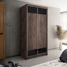 Kledingkast  eiken zwart 100 cm