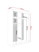 Kledingkast Vena  Zwart  Art deco 167 cm