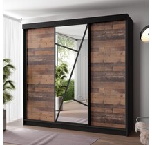 Kledingkast Vena  Zwart old style 200 cm