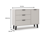 Dressoir scandi creme  110 cm