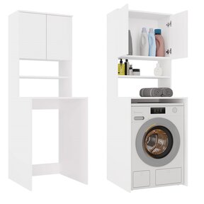Wasmachine kast wit XL