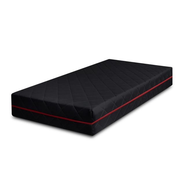 Pocketvering Matras 180x200 cm  zwart 24cm hoog met kokos