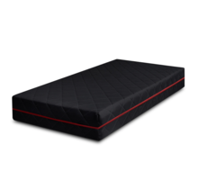 Pocketvering Matras 160x200 cm zwart 24cm hoog met kokos