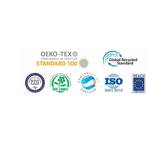 Pocketvering Matras 160x200 cm zwart 24cm hoog met kokos