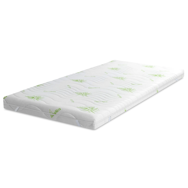 Matras Topper 90x200 cm-Aloë Vera Antiallergisch Schimmelwerend