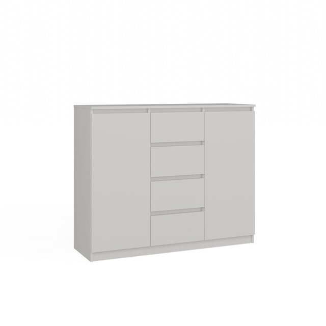 Dressoir - 120 cm 4 lades  wit 2D4S