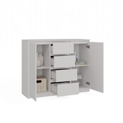 Dressoir - 120 cm 4 lades  wit 2D4S