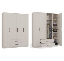 Kledingkast paris  creme 160x52x200