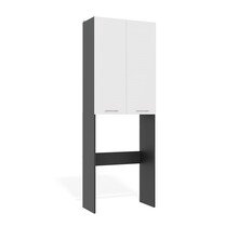 Wasmachine ombouw kast antraciet wit DD