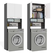 Wasmachine ombouw kast antraciet wit DK