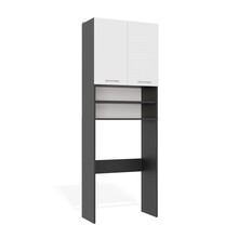 Wasmchine kast antraciet wit DK