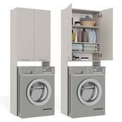 Wasmachine ombouw kast creme DD